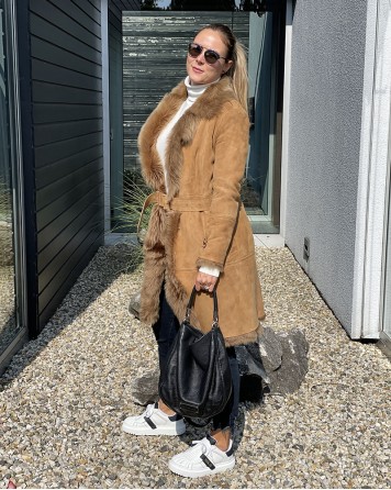 Kabát dámský Burberry dark camel